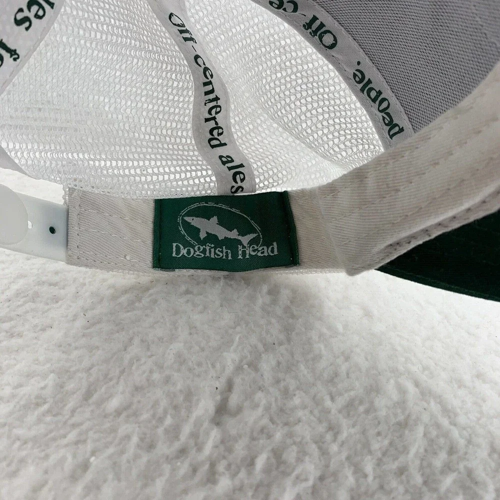 Dogfish Head Trucker Hat Mens Snapback OSFM Green White Mesh Beer Brewery IPA‎